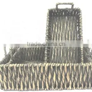 Beautiful Water Hyacinth Basket With Handle thumbnail-3