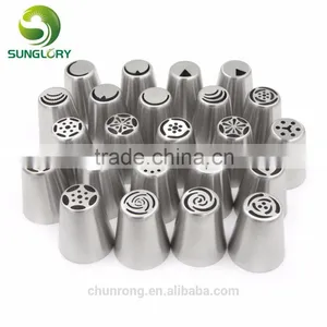 Hot Selling Stainless Steel Russian Tulip Nozzles Flower Icing Piping Tips Pastry Tubes Set thumbnail-1