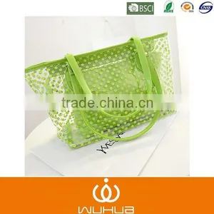 Fashion and Durable Hot Green Wave TPU Tote Bag for Wholesale thumbnail-1