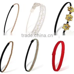 Beauty Women Lady Lace Pearl Beads Headband Hairband Elastic Hair Head Band thumbnail-1