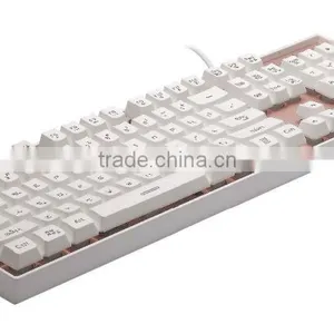 2016 New LED Illuminated Gaming Keyboard,Three Adjustable Color Backlit Keyboard With Aluminium Alloy Top Cover thumbnail-3