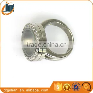 Wholesale Stainless Steel Glass Locket Ring thumbnail-2