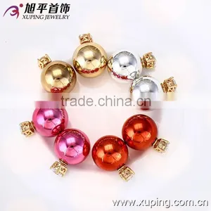 2015 Fashion Xuping Jewelry Gold Plated Jewelry Earrings With Colorful Zircon thumbnail-1
