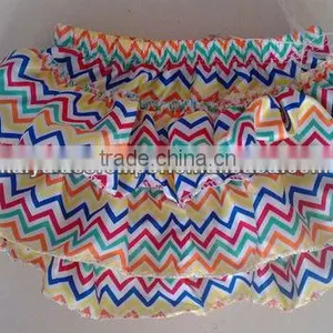 Fashion Design Cute Multicolor Chevron Print Satin Bloomer for Kids thumbnail-1