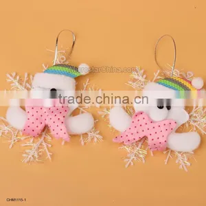 Mixed Color Christmas Santa Claus and Deer Non-woven Christmas Pull Flags Tree Holiday Party Hanging Decorations Ornament thumbnail-6