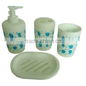 Eco-Friendly Feature and Plastic pp Bathroom Set With Plastic Soap Dispenser thumbnail-3