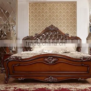 2016 Yumian Luxury European Type Classic Style Bedroom Set Bed Bedside Table Wardrobe Dressing Table Commode thumbnail-2