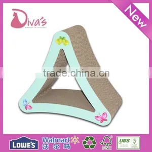 Diva's Pet Toy Corrugated Paper Bed / Cardboard Cat Scratching Lounge Cat Scratcher thumbnail-1