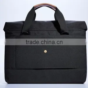 China Factory Customize 15.6" Black Laptop Shoulder Bag Business Messenger Handbag Briefcase For Dell thumbnail-4
