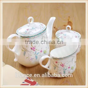 Porcelain Tea Coffee Set With Milk Sugar Canister Set thumbnail-2