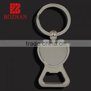 Custom Keyring Heart Shape Key Fob Bottle Opener Keychain thumbnail-1