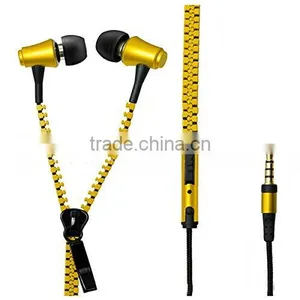 Mic 3.5mm Zipper Earbuds Wired Earphones thumbnail-5