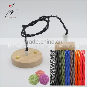 2*0.75 & 3*0.75 Round Twisted Braided Cable Cloth Covered Copper Wire Lighting Flexible Electric Cord VDE CE thumbnail-1