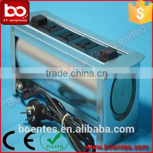 Aluminum Alloy Rotatable Desktop Power Socket With Multi-function Power Receptacle thumbnail-2