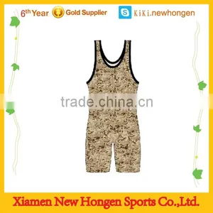 Custom Design Youth Camo Wrestling Singlet Wholesale thumbnail-1