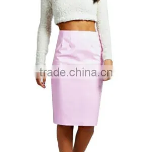 Stylish Lady Women's New Fashion Sexy Slim Shiny PVC PVC Pencil Skirt thumbnail-1