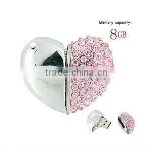 8GB Crystal Heart USB Flash Drive ,usb Flash Drive 1 tb thumbnail-1
