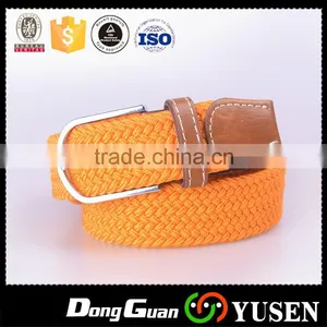 Yellow Colour Woven Cloth Handmade Braided Belt For Women thumbnail-1