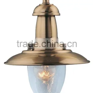 Value by Fisherman Single Pendant Light With Seeded Glass thumbnail-2