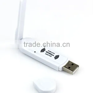 150Mbps WiFi Wireless Network LAN Card Adapter USB + Antenna White thumbnail-1