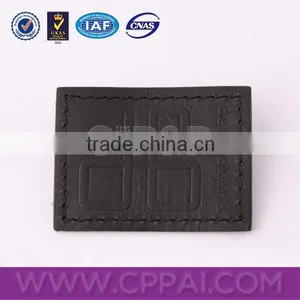 Genuine Leather Patch Labels for Jeans With Custom Embossed Label thumbnail-1