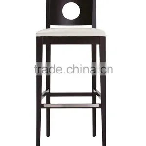 Wholesale Modern Bar Stool High Chair With Plywood Backrest thumbnail-1