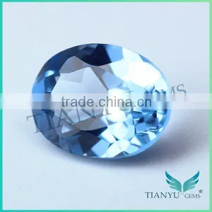 Factory Wholesale Price Egg Shape Sky Blue Spinel 109# thumbnail-2