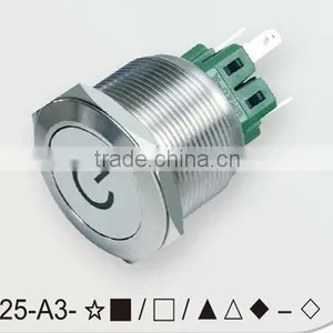 25mm Push Button Switch With Connector , Switch Socket With Cable thumbnail-3