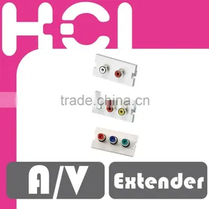 Bezel With Nickel-Plated RCA RGB Style Audio and Video Connector thumbnail-1
