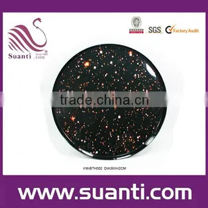2015 Modern Fashion Tableware Large Black Melamine Serving Tray Made in China Wholesale thumbnail-1