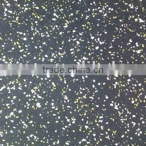 Fleck Rubber Floor Mat-black+white+yellow thumbnail-1