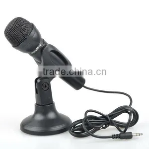 3.5mm Mini Studio Speech Mic Microphone With Stand for PC thumbnail-1