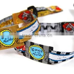 One Time Use RFID F08 Woven Fabric Wristband / Bracelet thumbnail-5