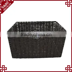 Wholesales Washable PE Rattan Handewoven Folding Plastic Basket Used for Hotel Laundry Storage thumbnail-2