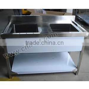 Kitchen Sink With Double Drain Board/Kitchen Stainless Steel Sink Work Table/Custom Made Kitchen Sinks thumbnail-3
