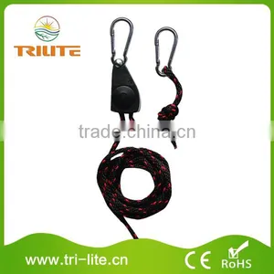 1/4" Adjustable Grow Light Hanger Rope Ratchet,SS Hook thumbnail-1