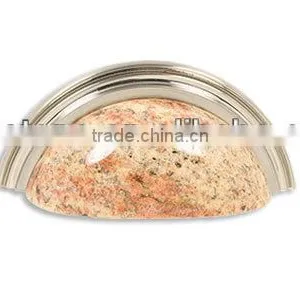 Cup Pull-KG-BN Granite Pull Cup Pull Brushed Nickel for Kitchen and Bathroom thumbnail-1