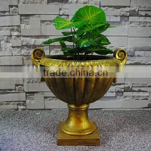 Golden Cup Polyresin Two Handle Victorian Urn thumbnail-1