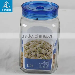 2015 Cheap 1200ML Transparent Glass Storage Jar thumbnail-1