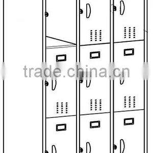 Steel Metal Open Shelf Shoe Cabinets Office File Cabinet Storage Bookcase Rack thumbnail-3