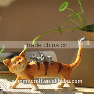Antique Mouse and Cat Resin Life Size Cat Statue thumbnail-1