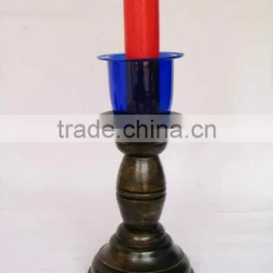 Mango Wood Candle Holders,Designer Wooden Candle Stand,Home Decorative Wooden Candle Holders,Wooden Candle Stands,Hurricane thumbnail-1