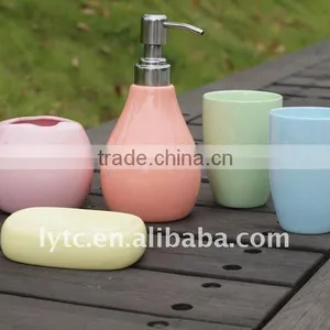 Colorful Porcelain Bathroom Accessories Set thumbnail-2