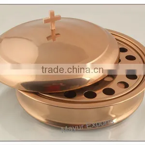 Stainless Steel Communion Tray Set- Copper Finish thumbnail-2