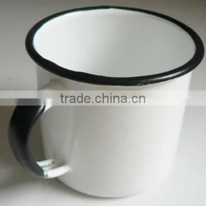 White Color Metal Enamel Mug thumbnail-1