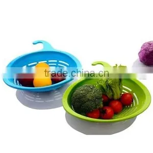 Plastic Drainer Basket Rack Colander for Fruit With Handle,vegetable Filter, Basket Strainer for Kitchen thumbnail-1