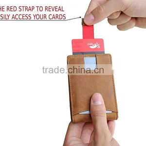 RFID Blocking Bifold Slim Genuine Leather Thin Minimalist Front Pocket Wallets for Men Money Clip - Made From Full Grain Leather thumbnail-4