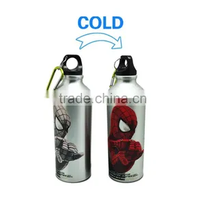 Cold Color Changing Aluminum Bottle Spiderman thumbnail-1