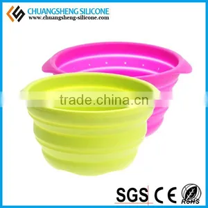 Foldable Eco-friendly Easily Arrange Silicone Wash Basin, Kitchen Basin, Fancy Folding Bowl thumbnail-1