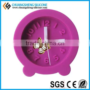 Round Shaped Candy Color Silicone Alarm Clock thumbnail-4